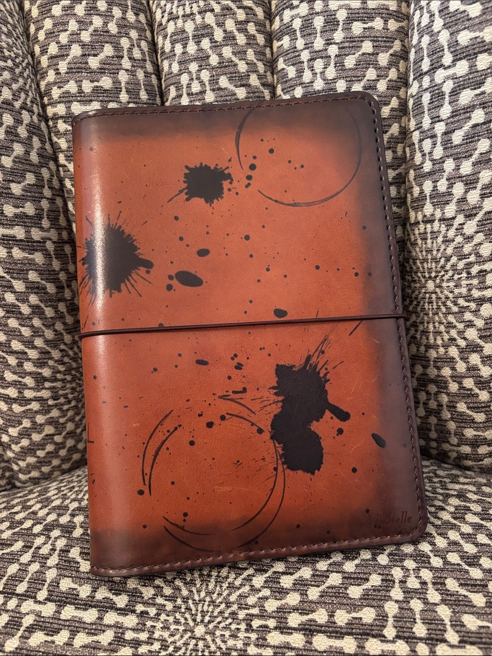 Chic Sparrow A5 Antiqued Leather Brown Black Folio Notebook Planner Cover